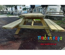 Ξύλινος τραπεζόπαγκος εξοχής 6-8 ατόμων (εμποτισμένη ξυλεία)